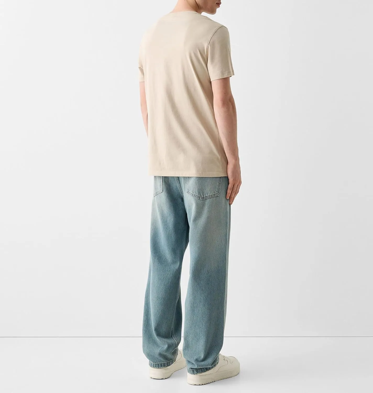 Men Y2k Skater Jeans Vintage Low Rise Baggy Straight Leg Jeans Casual Stretch Loose Fit Denim Pants Streetwear