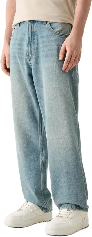 Men Y2k Skater Jeans Vintage Low Rise Baggy Straight Leg Jeans Casual Stretch Loose Fit Denim Pants Streetwear
