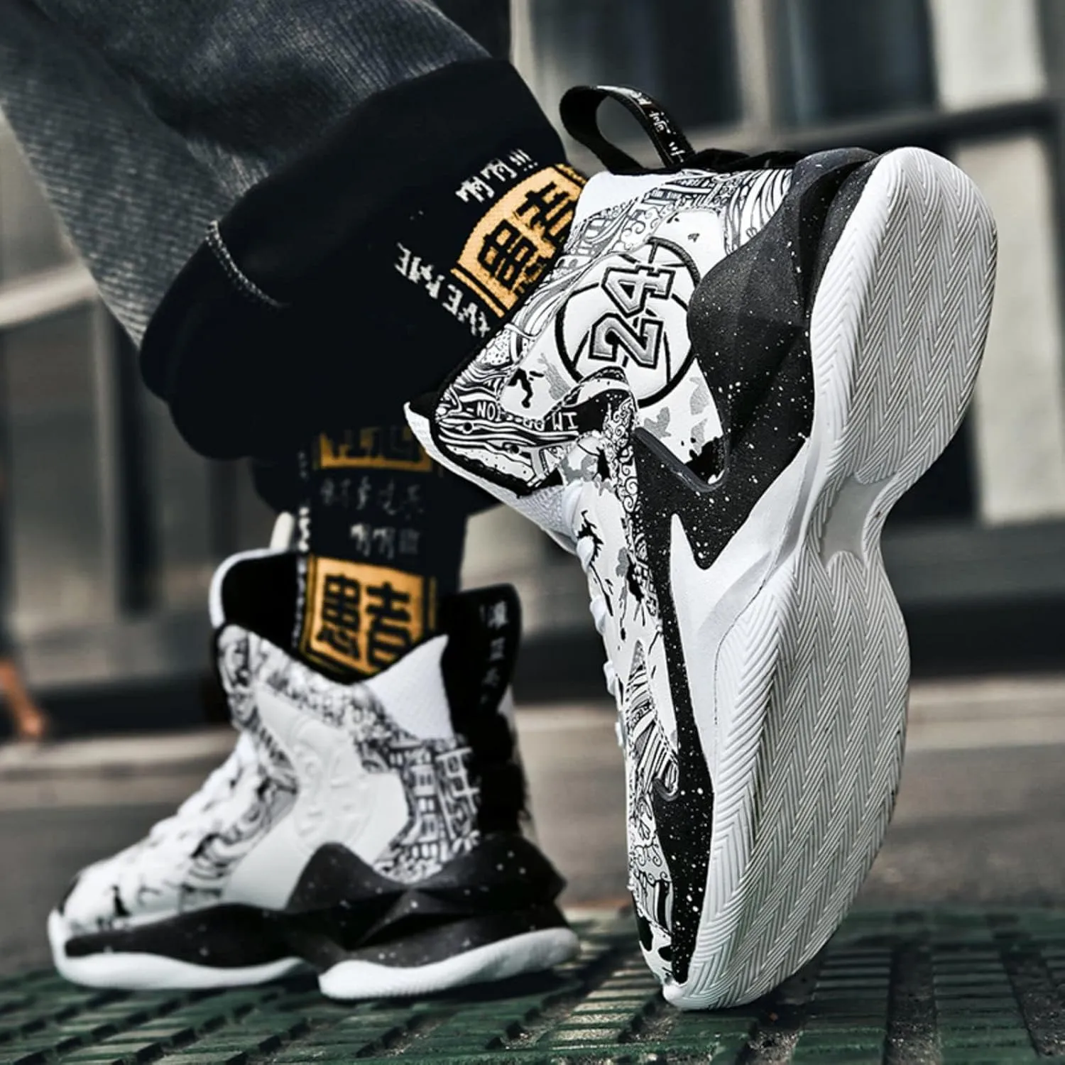 Men's Basketball Shoes Fashion Printed Sneakers