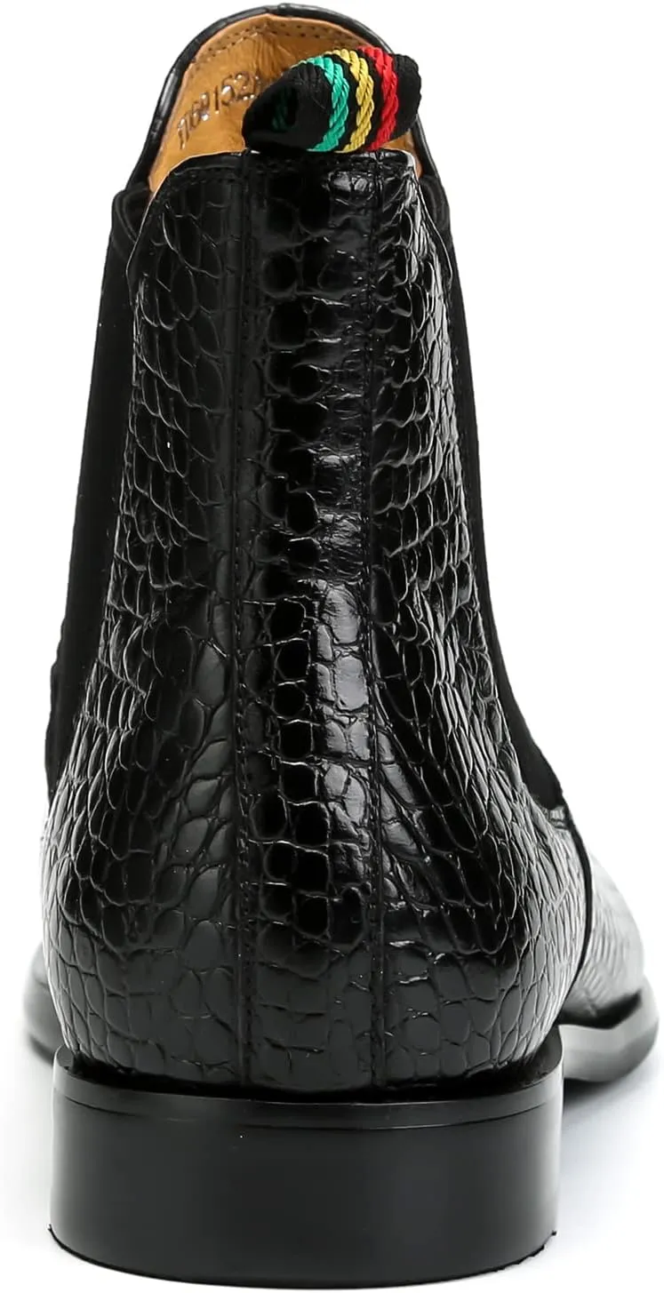 Mens Chelsea Boots Leather Dress Boots for Men Casual Cowboy Boots Chukka Ankle Chelsea