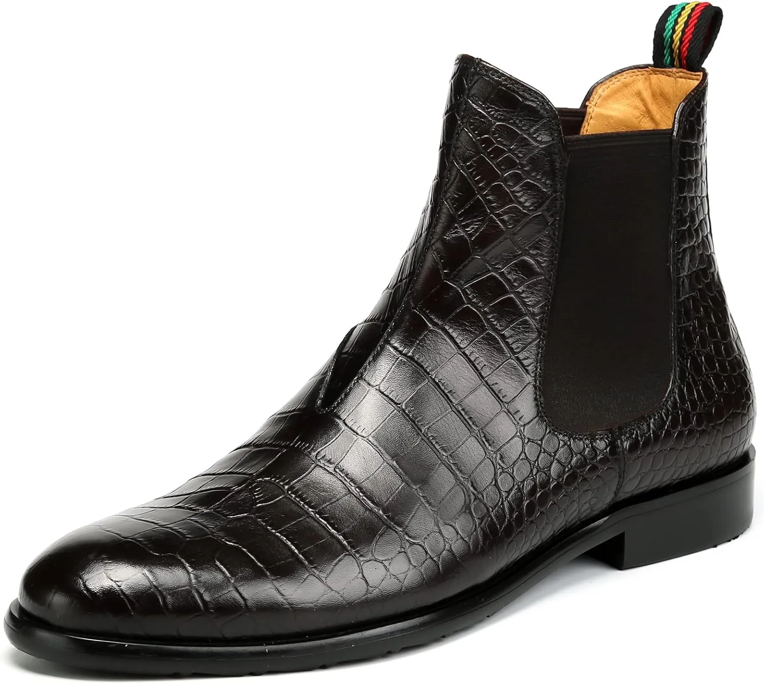 Mens Chelsea Boots Leather Dress Boots for Men Casual Cowboy Boots Chukka Ankle Chelsea