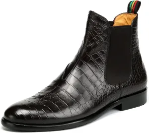 Mens Chelsea Boots Leather Dress Boots for Men Casual Cowboy Boots Chukka Ankle Chelsea