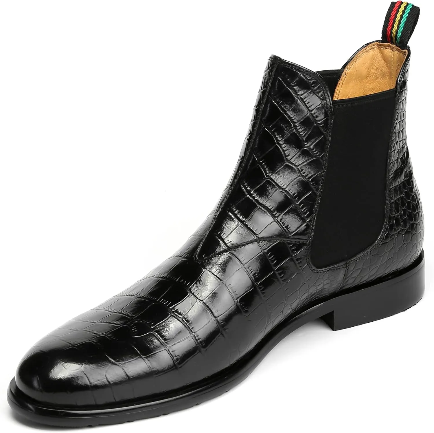 Mens Chelsea Boots Leather Dress Boots for Men Casual Cowboy Boots Chukka Ankle Chelsea