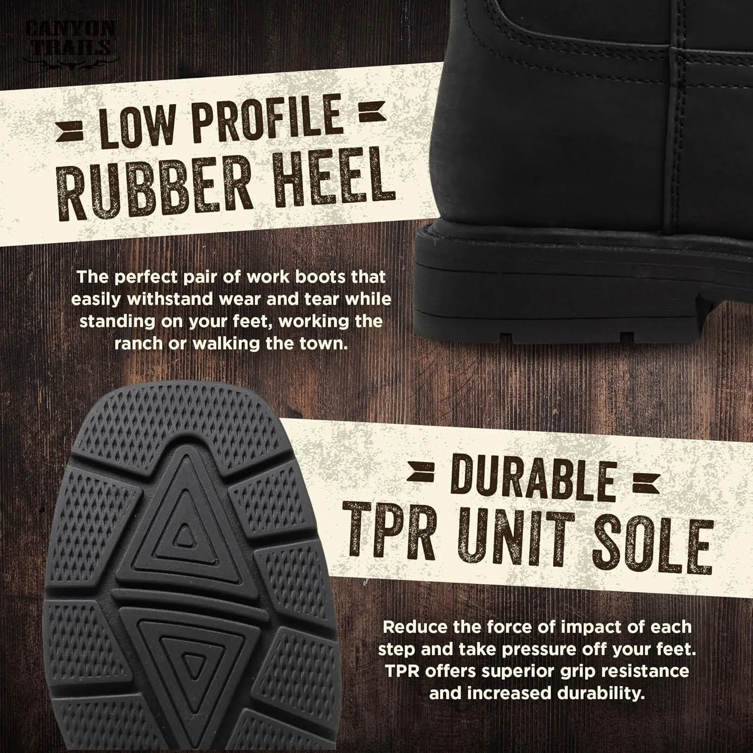 Mens Cowboy Boots - Square Toe Western Boots