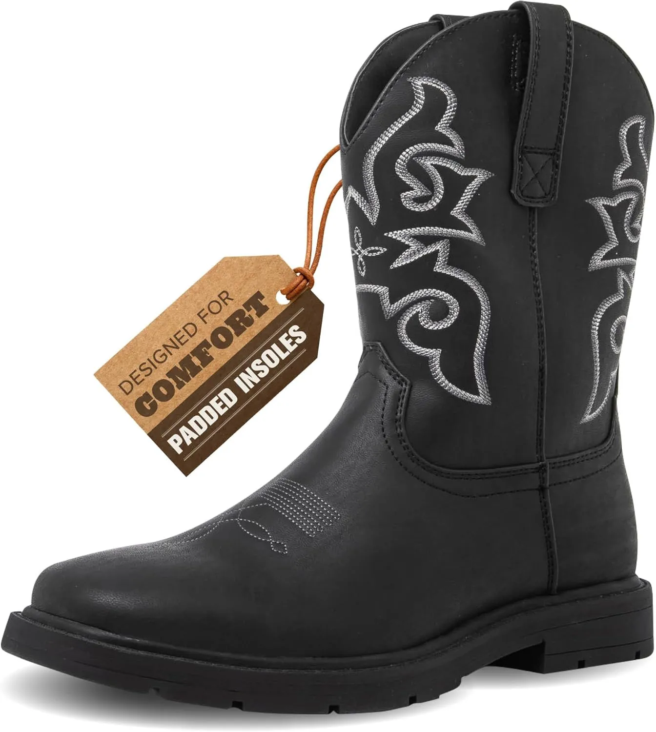 Mens Cowboy Boots - Square Toe Western Boots