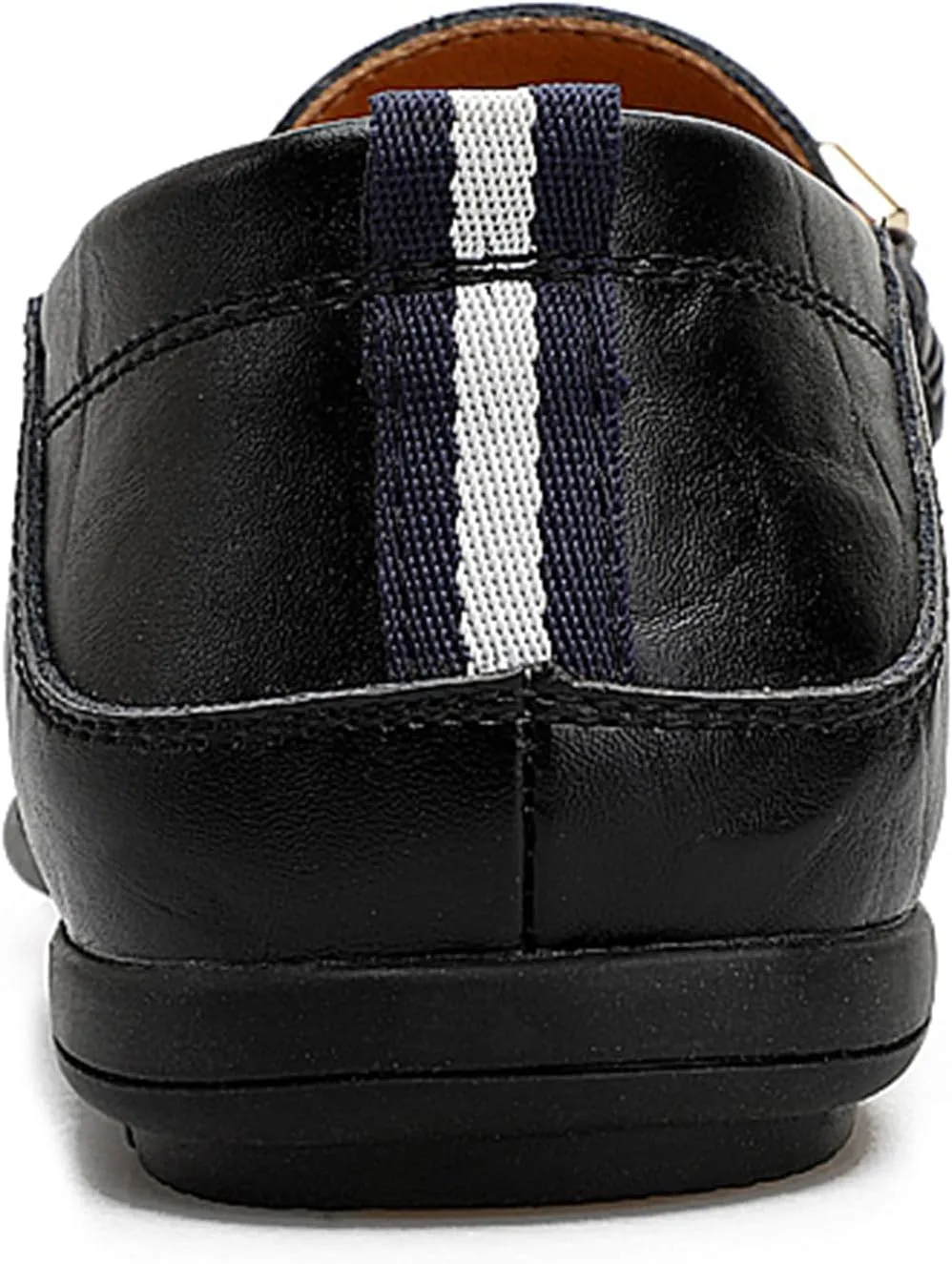 Men's Driving Loafers Soft Penny Loafers Leather Slip-On Moccasins with Handcrafted Stitched Detailing Black Lightweight Boat Shoes