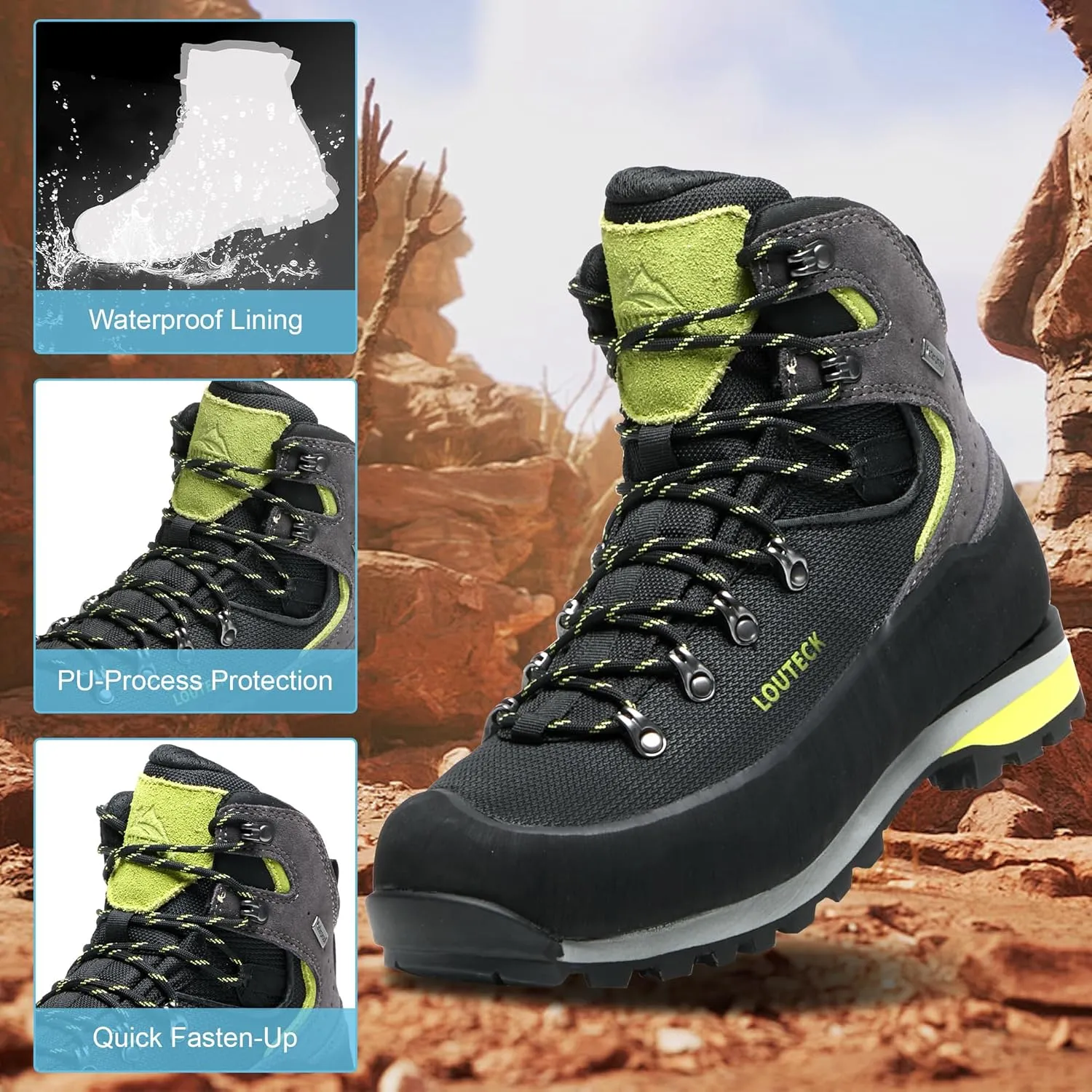 Men's Hiking Boots – Durable and Comfortable Men's Climbing Boots for Rugged Outdoor Adventures, Perfect for Hiking, and Climbing