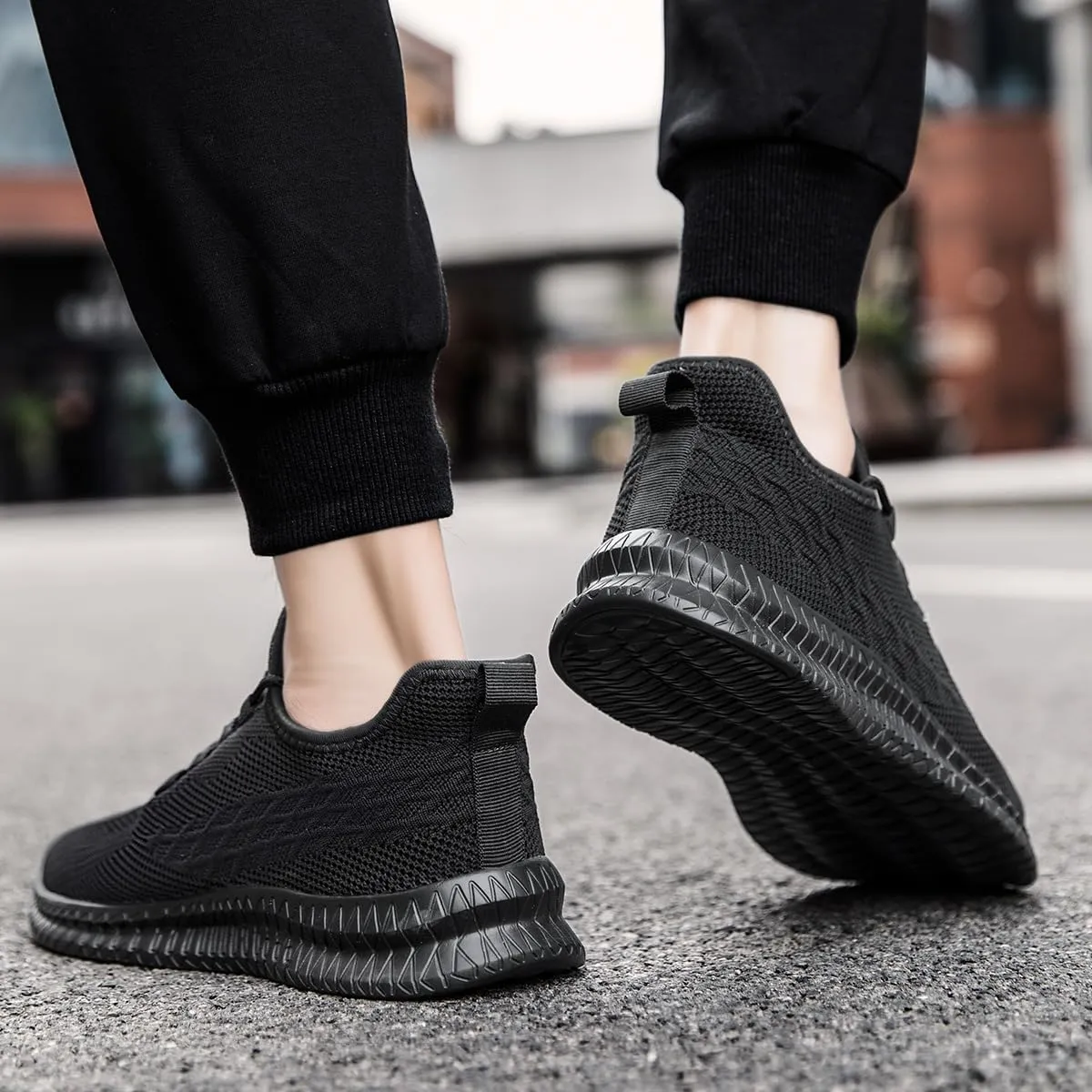 Men's Running Shoes Walking Sneakers Tennis Mens Shoes Casual Road Fashion Breathable Lightweight Slip on Workout Sport for Gym