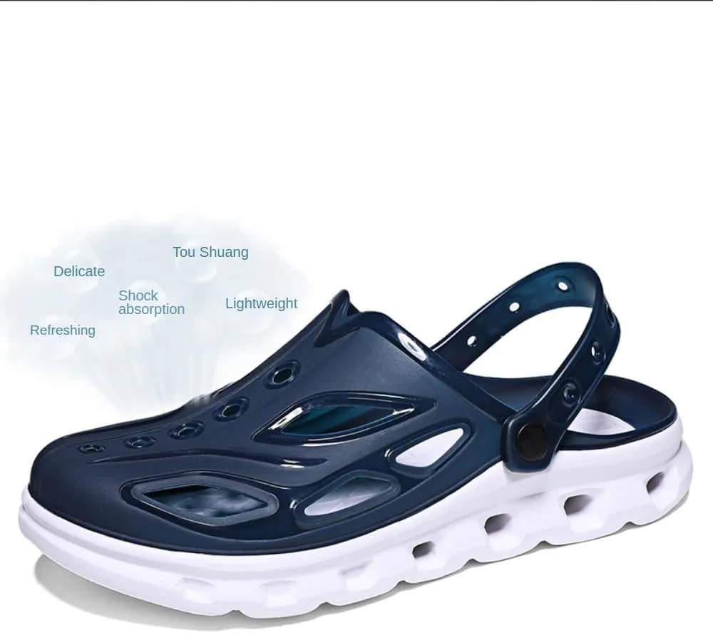 Men's Slip-Resistant Clogs Shoes ，Sandals- Soft, Breathable, Non-Slip and Easy to Clean- Ideal for Rainy Day Travel-Perfect for Beach, Kitchen, Home and Office