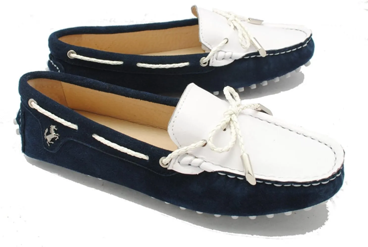 Minishion Womens Boat Shoes Two-Tone Casual Loafers YB9606