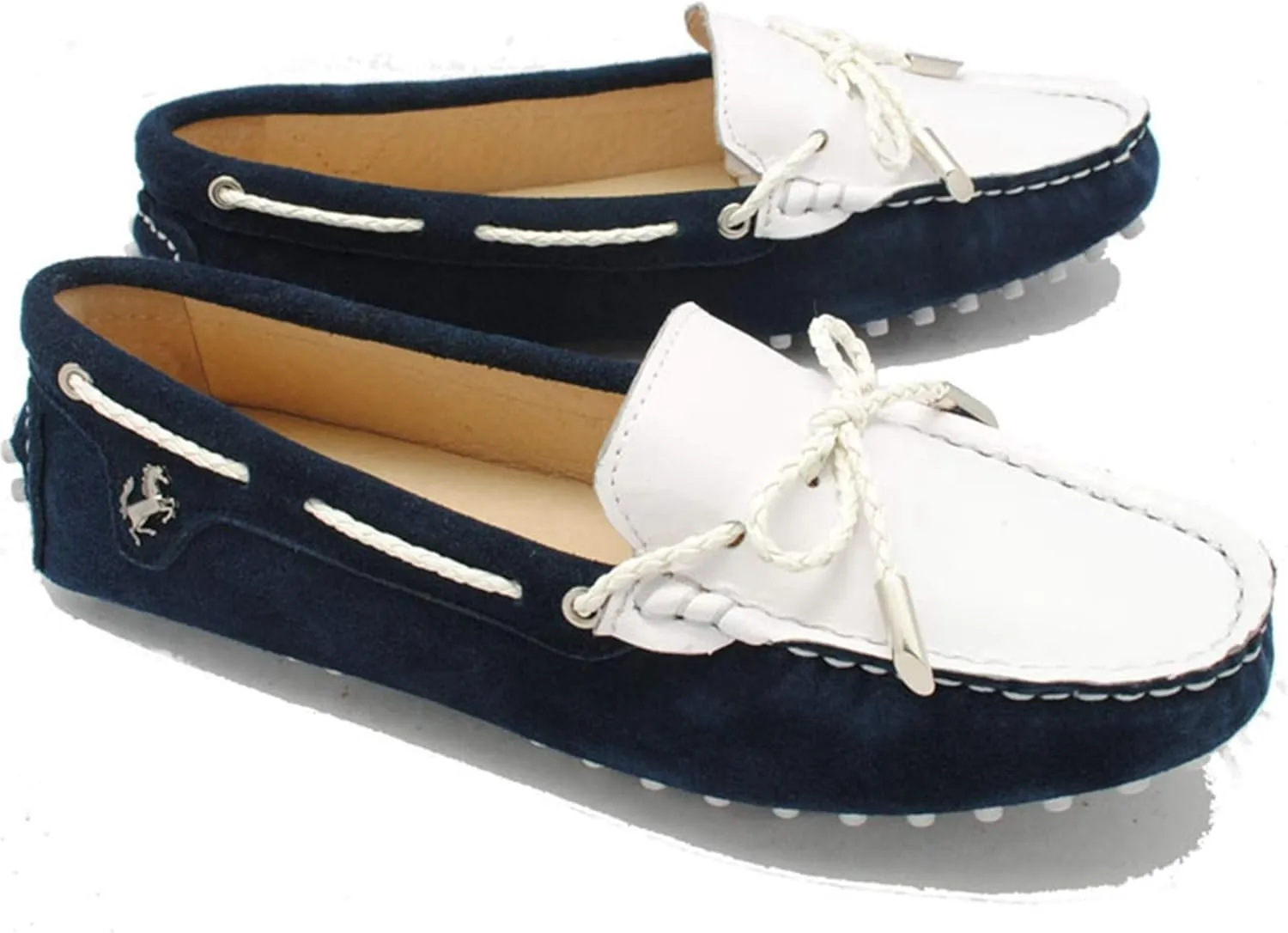 Minishion Womens Boat Shoes Two-Tone Casual Loafers YB9606