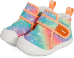 MK MATT KEELY Baby Winter Warm Shoes for Infant Boys Girls Toddler Plush Lining Snow Boots Soft Sole Non-Slip Walking Shoes Outdoor Faux Fur Booties