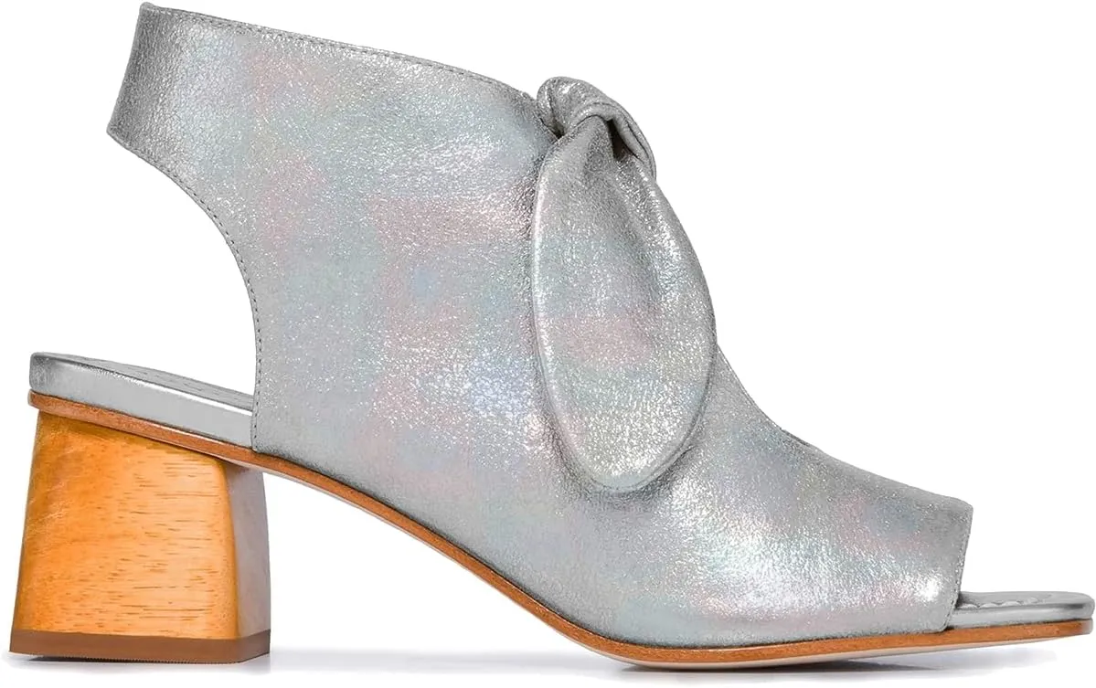 MOOMMO Women Heeled Sandals with Bow Open Toe Low Chunky Block Heel Sandal Booties Cutout 2" Heels Backless Slingback Dress Shoes Peep Toe Back Zipper Suede Sandal Dressy Summer Beach Casual 4-13 M US