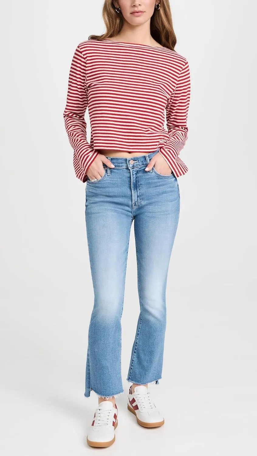 MOTHER Women's The Insider Crop Step Fray Jeans