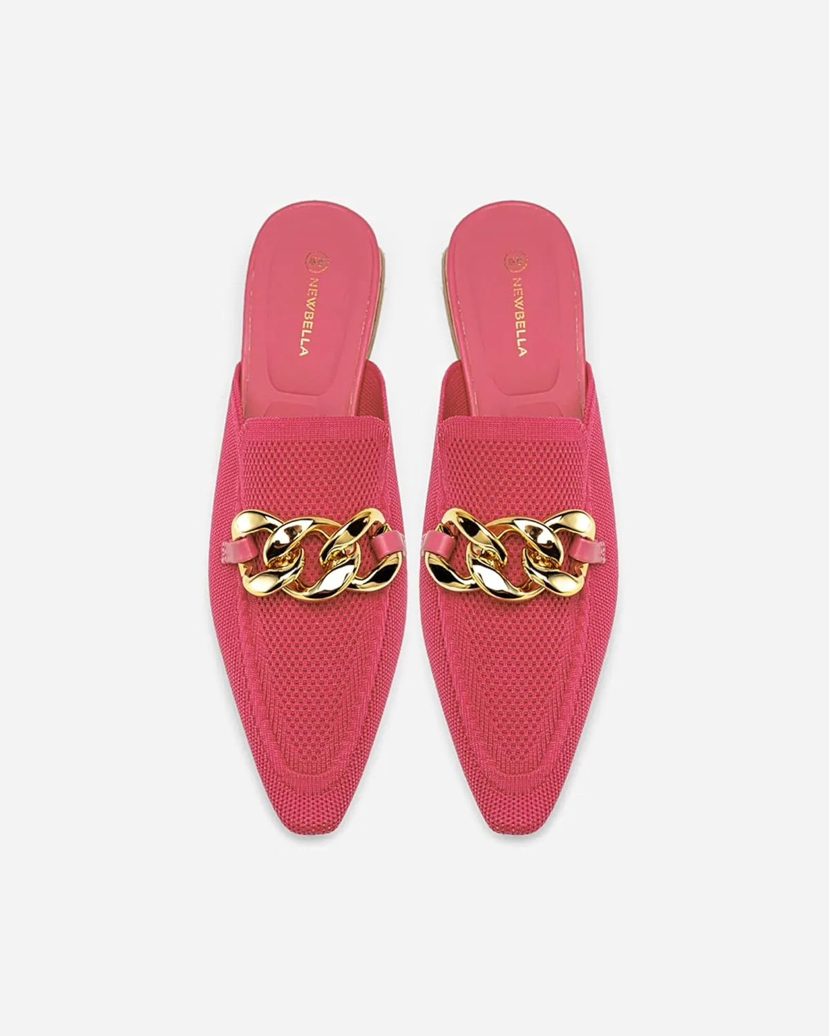 Mousse Fit Women Flat Mules Commute Pointed Toe Mules Flats Slip On Slides Walking Shoes