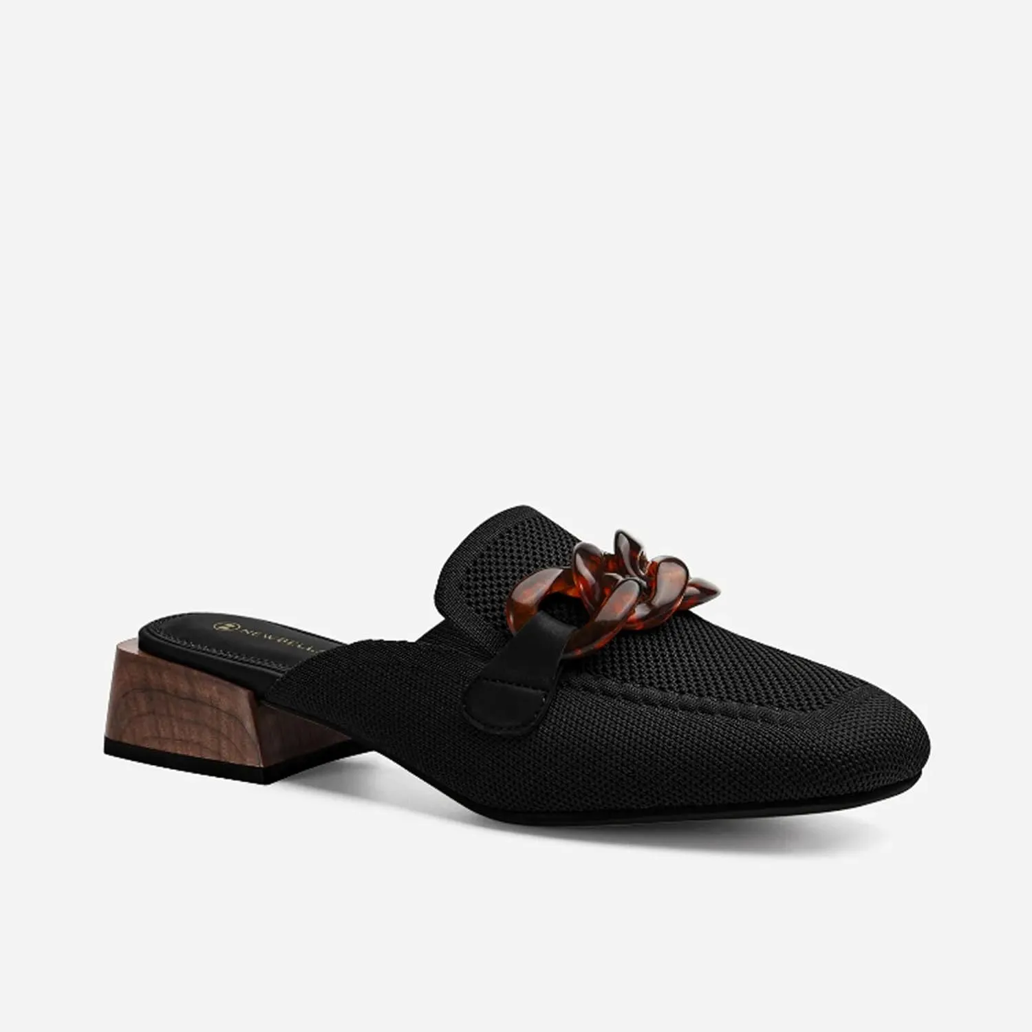 Mousse Fit Women Flat Mules Commute Pointed Toe Mules Flats Slip On Slides Walking Shoes