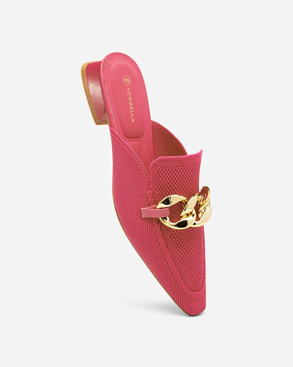 Mousse Fit Women Flat Mules Commute Pointed Toe Mules Flats Slip On Slides Walking Shoes