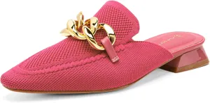 Mousse Fit Women Flat Mules Commute Pointed Toe Mules Flats Slip On Slides Walking Shoes