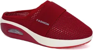 Mules for Women 2025 Backless Walking Sneakers Summer Slip-On Mule Shoes Air Cushion Platform Mesh Orthopedic Diabetic Clogs Lightweight Outdoor Slippers on Feet All Day