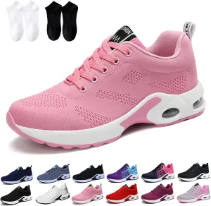 Musabela Orthopedic Sneakers for Women, Breathable Wide Toe Box Sneaker, Air Cushion Slip-On Platform Sneakers