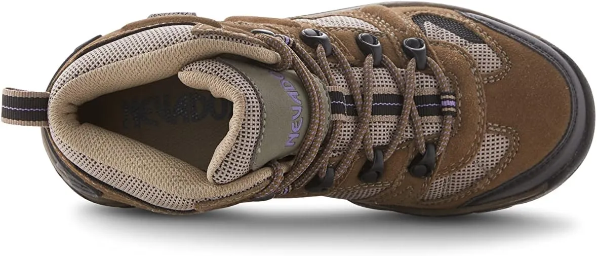 Nevados Klon Mid Hiking Boots for Women, Water Resistant, Multi-Terrain Lug Pattern, Comfortable & Weather Proof Structure Rubber Traction Outsole Cradled Footbed