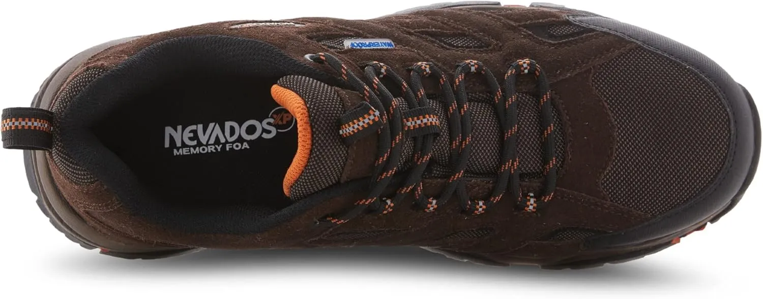 Nevados XP Men's Boomerang II Low Waterproof Hiking Boots | Lightweight for Trail, Walking, Summer Outdoors | Comfortable w/Memory Foam | Rugged Carbon Rubber Sole