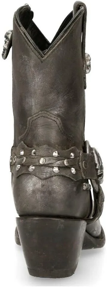New Rock Women's Boots WSTM005-S1 100% Leather Cowboy Western Pointed Boot