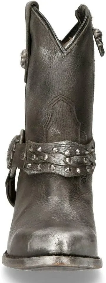 New Rock Women's Boots WSTM005-S1 100% Leather Cowboy Western Pointed Boot