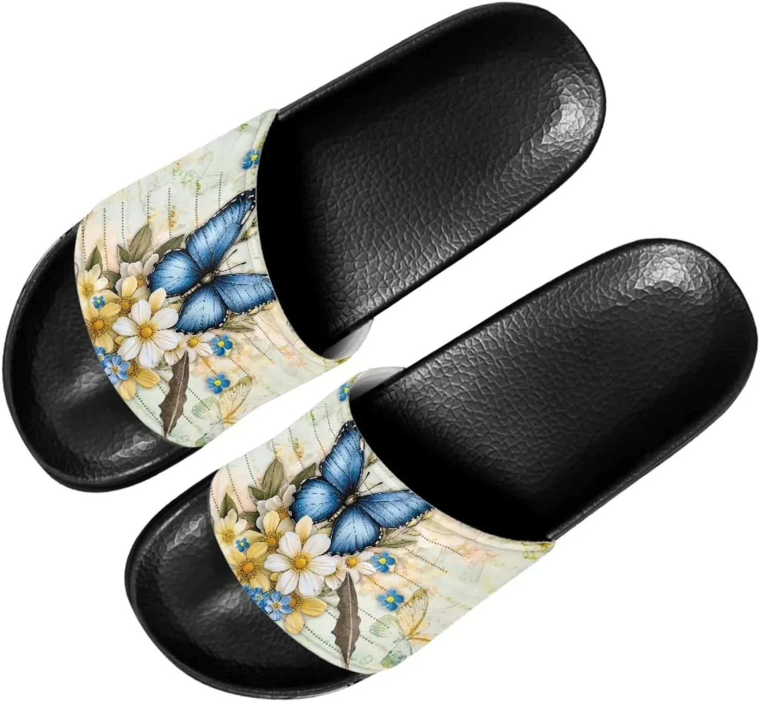 Novelty Animals Pattern Women's Slide Sandals, Casual Soft Sole Open Toe Non-Slip Single Band Slide Sandals