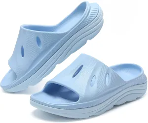 NPNYSY Womens Recovery Sandals Mens Comfortable Athletic Slides Thick Cushion Lightweight Plantar Fasciitis Sport Sliders of Indoor Outdoor,Arch Support Orthotic Open Toe
