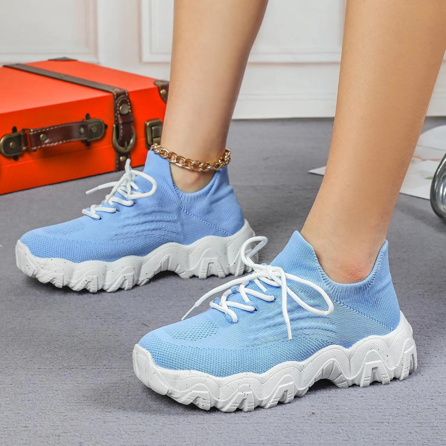 Nurse Babe Shoes, Orthopedic Shoes for Women, Comfort Wear Orthowear Shoe, Ortho Pro Sneakers Breathable Mesh Casual Footwear Walking Running Sneakers with Arch Support Soft Comfy Cushion