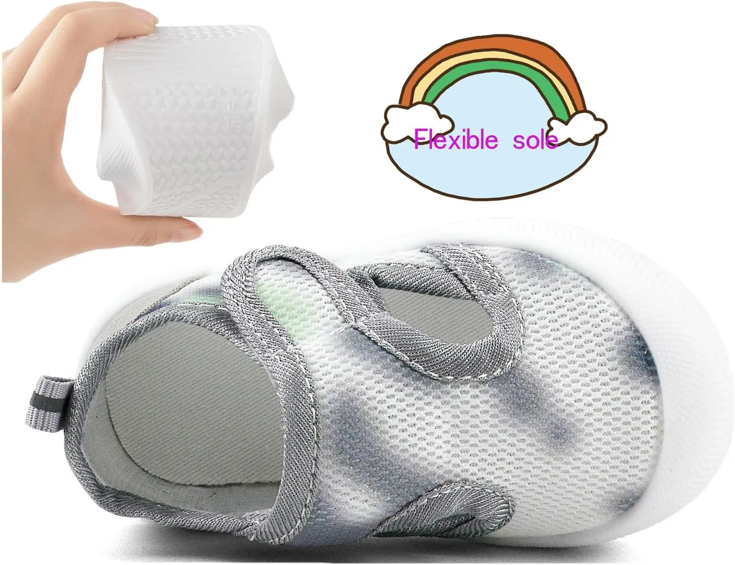 OAISNIT Baby Boy Girl Sandals Lightwight Breathable Summer Mesh Sneakers Non-Slip Toddler First Walking Shoes 6 12 18 24 Months