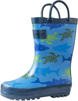 OAKI Toddler Rain Boots - Perfect Kids Rain Boots for Any Weather - Durable Rubber Baby Rain Boots Keep Little Feet Dry, Lightweight Waterproof with Easy-on Handle
