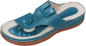 oiangi Comfortable Sandals for Women Wedge Heel Summer Fashion Casual Clip Toe Slip-on Platform Flip Flops Solid Ladies Outdoor Beach Shoes Slipper