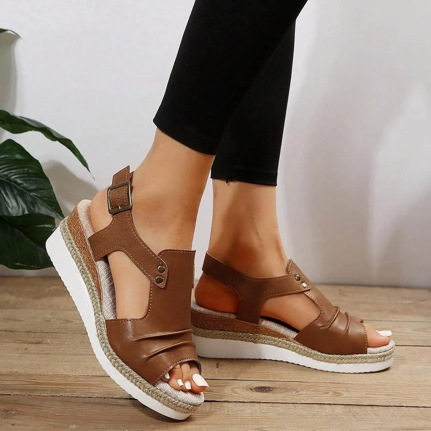 Orthopedic Sandals for Women Flats Bohemian Elastic Ankle Strap Shoe Fashion Classic Summer Flip Flops Sandals