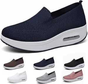 Orthopedic Sneakers,Women's Orthopedic Slip-On Walking Shoes,Orthopedic Sneakers for Foot Heel Pain Relief (8.5, Blue)