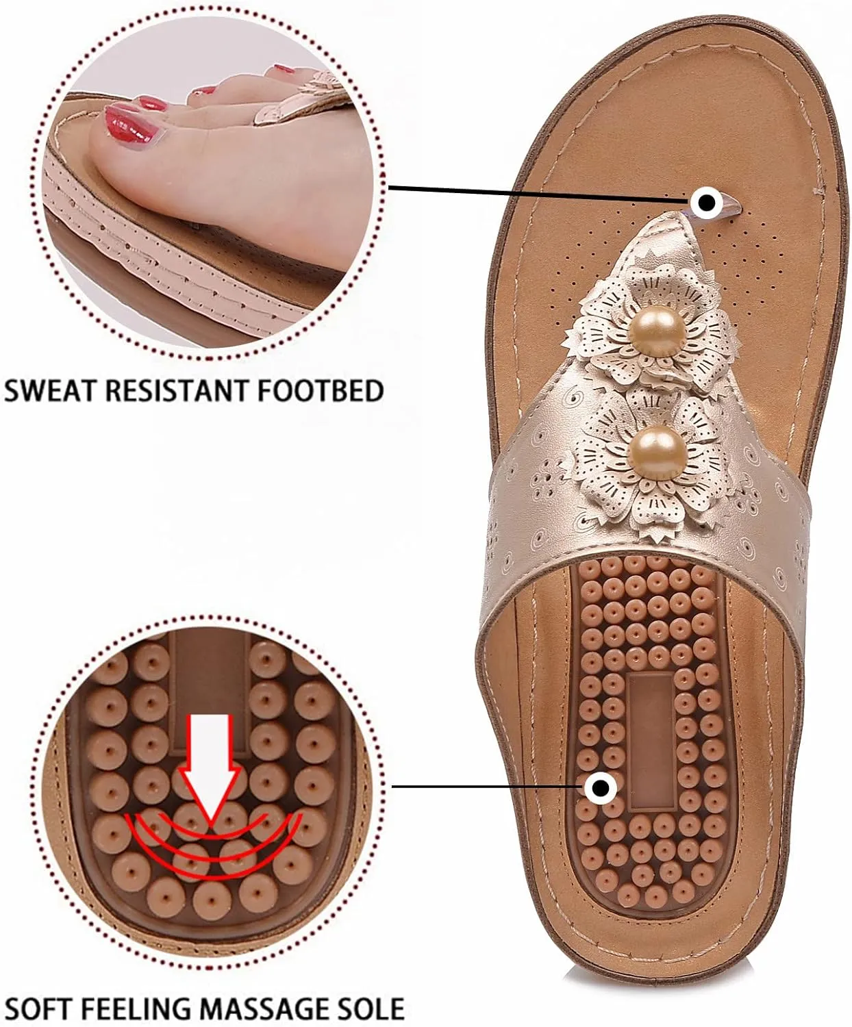 Orthotic Sandals for Women Adjustable Strap Arch Support Recovery Footwear Comfortable Walking Slides Plantar Fasciitis Relief Summer Outdoor