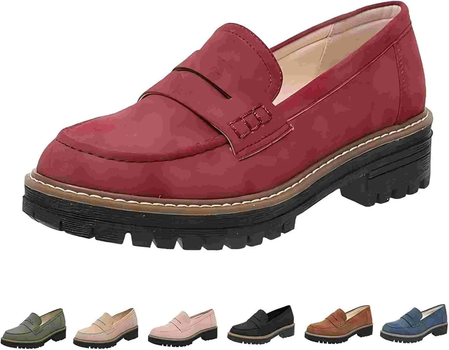 Orthoture-Orthopedic Platform Loafers Comfort Orthopedic Shoes, Womens Round Toe Walking Shoe, Slip on Shoes