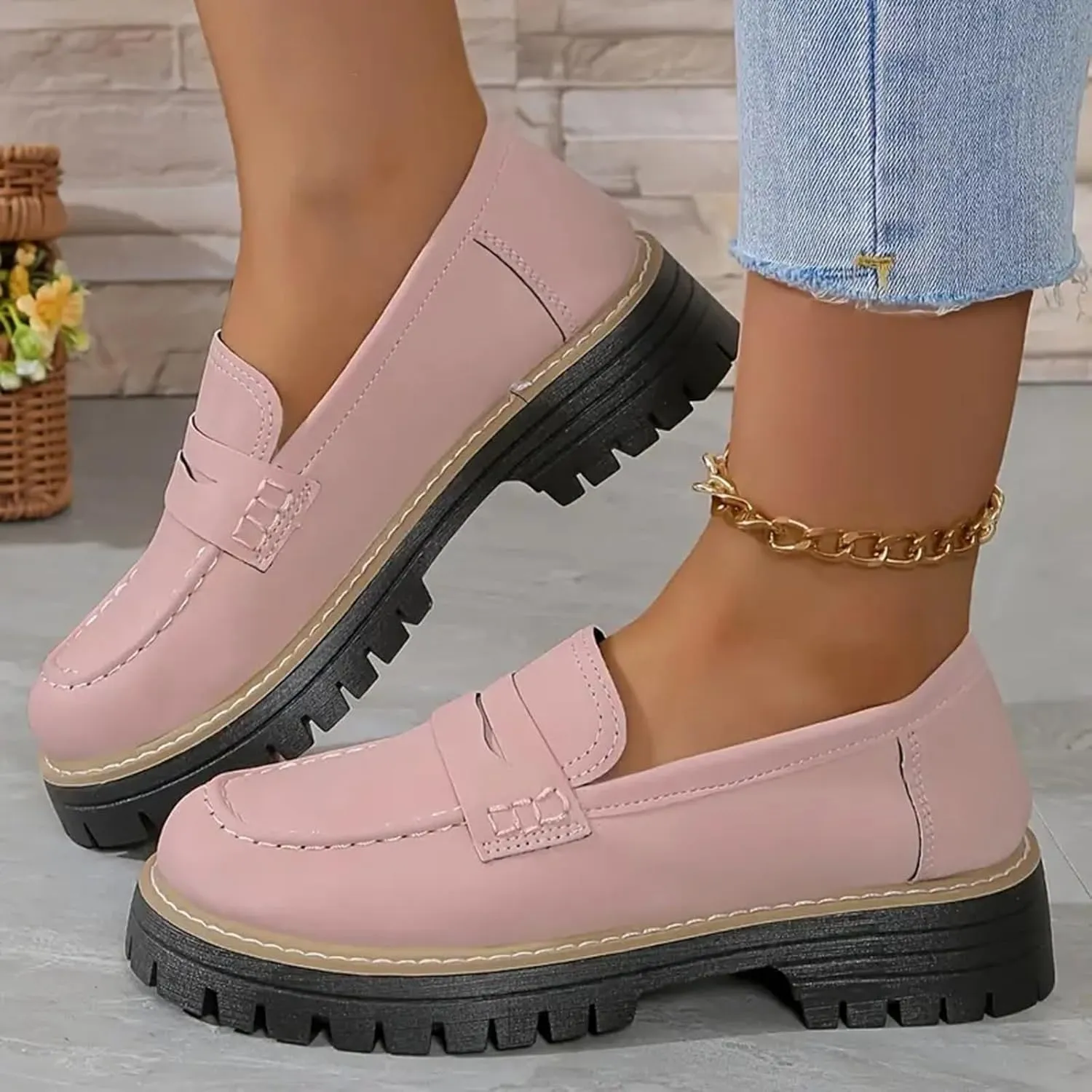 Orthoture-Orthopedic Platform Loafers Comfort Orthopedic Shoes, Womens Round Toe Walking Shoe, Slip on Shoes