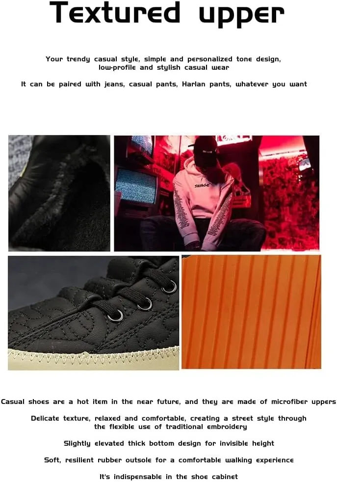 pearlzone Mens Fashion Casual Shoes Comfortable & Light-Weight Sneakers Breathable Comfort Walking Shoes for Male