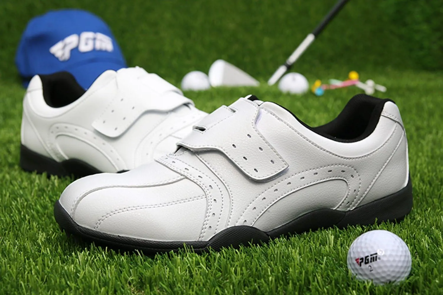 PGM Golf Shoes Men's Outdoor Waterproof Breathable Anti-Skid Golf Shoes Running Shoes Sneakers for Men