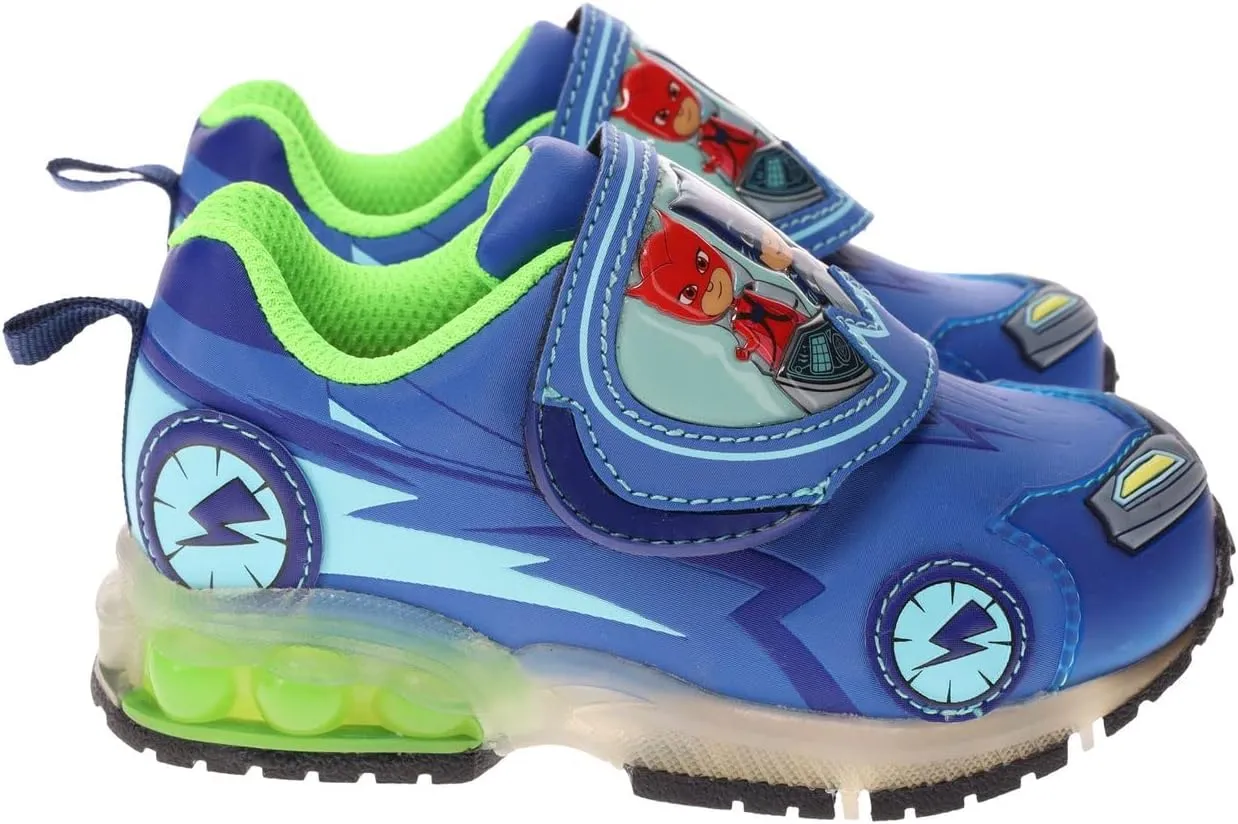 PJ Masks Toddler Light Up Shoes, Athletic Shoe with Hook and Loop Strap