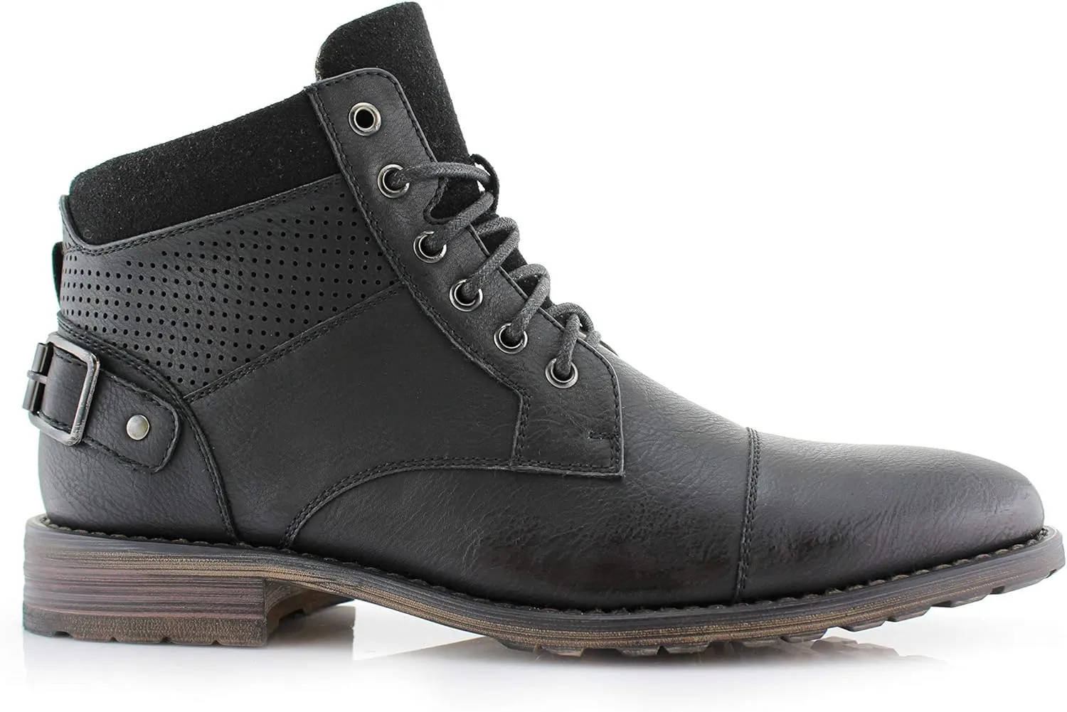 Polar Fox Ronny MPX806037 Mens Casual Work Lace Up Classic Motorcycle Combat Boots