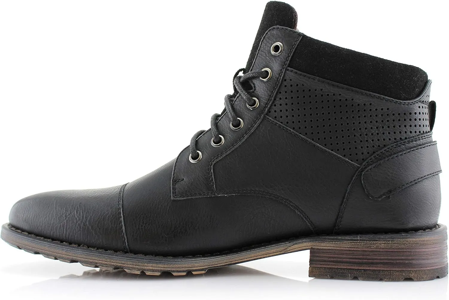 Polar Fox Ronny MPX806037 Mens Casual Work Lace Up Classic Motorcycle Combat Boots