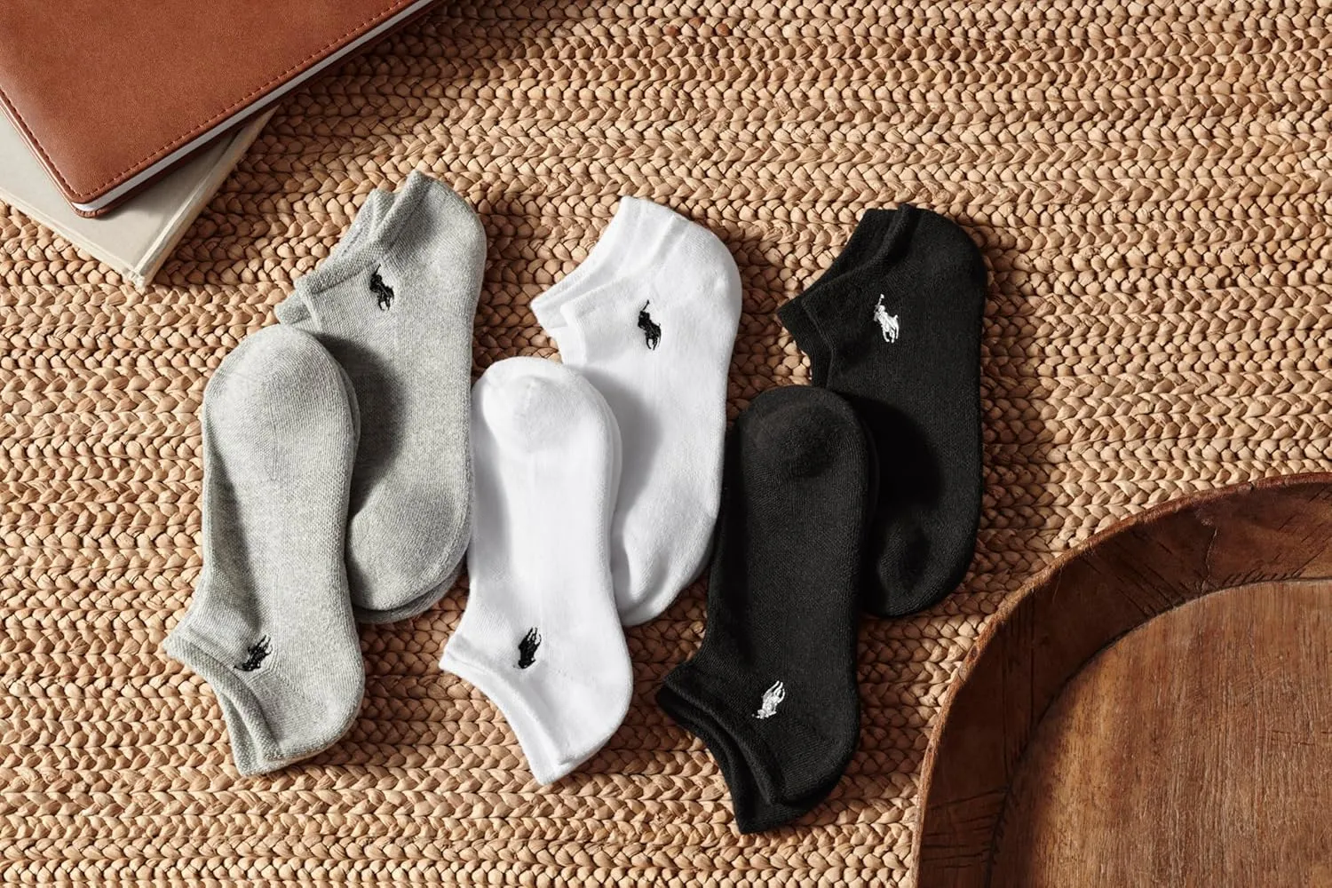 POLO RALPH LAUREN Women's Classic Sport Solid Ultra Low Cut Socks - 6 Pair Pack - Athletic Cotton Comfort