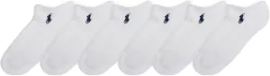 POLO RALPH LAUREN Women's Classic Sport Solid Ultra Low Cut Socks - 6 Pair Pack - Athletic Cotton Comfort