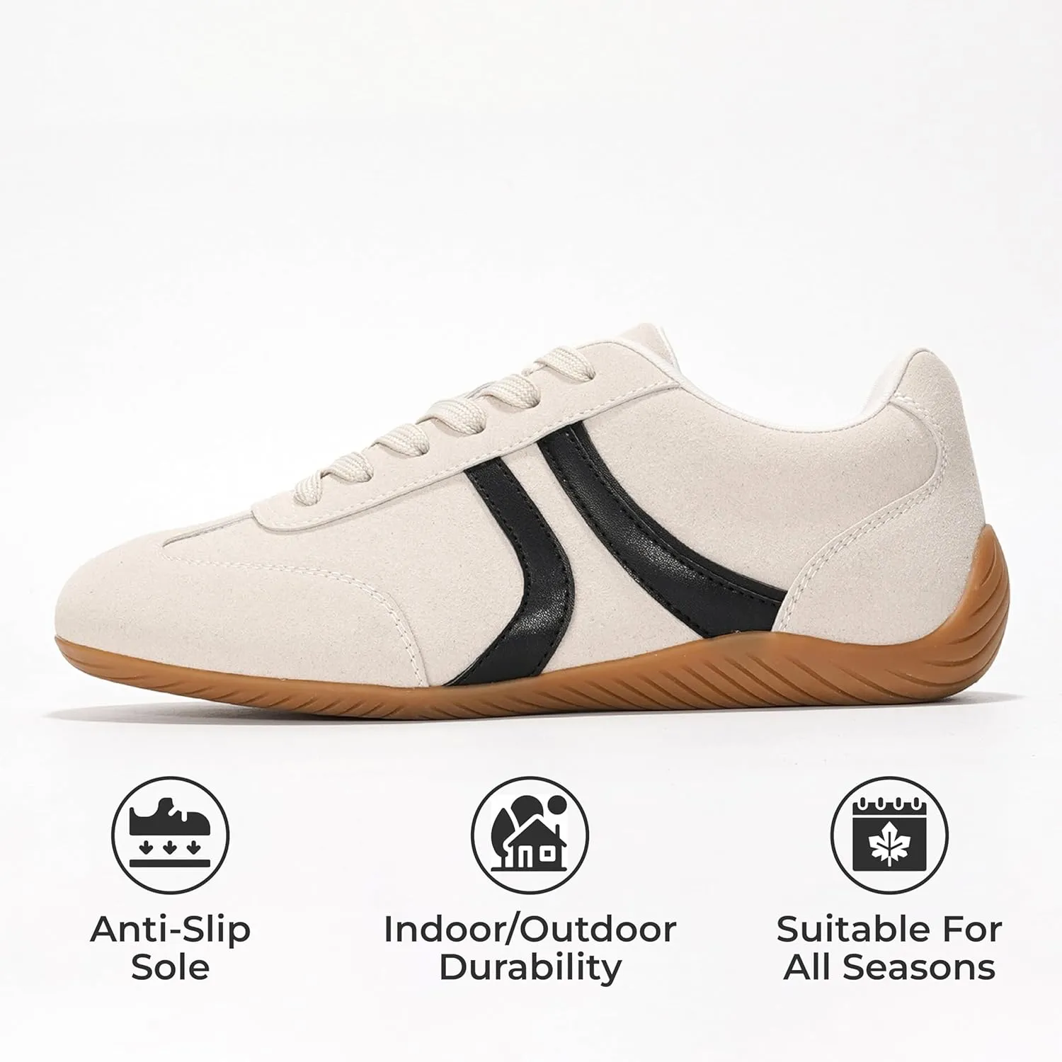 Project Cloud Barefoot Shoes Women – Comfortable Lace-Up Womens Shoes with Memory Foam – Lightweight & Non Slip Womens Shoes Casual – All-Day Women's Fashion Sneakers for 2025 (Goal)