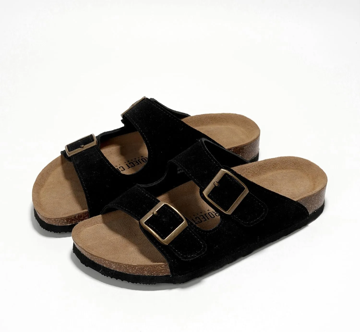 Project Cloud Genuine Leather Flat Sandals Women 2025 Beach Essentials Womens Sandals Memory Foam Vacation Essentials Slides for Women Footwear (Venita)