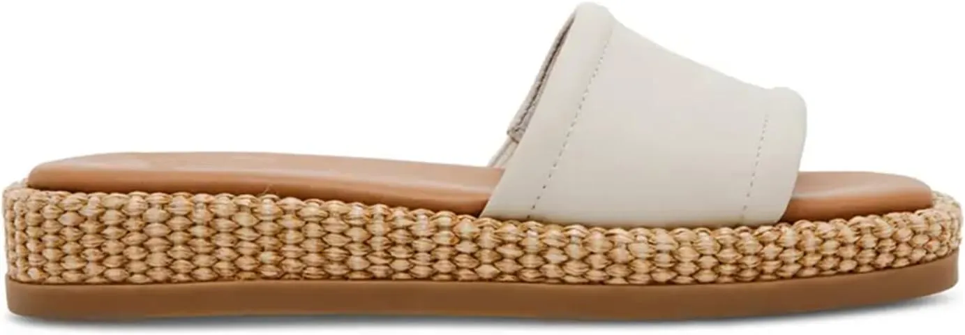 Raffia Platform Sandals for Women Raffia Espadrilles Slides Comfortable Open Toe Slip On Summer Beach Slides Sandals