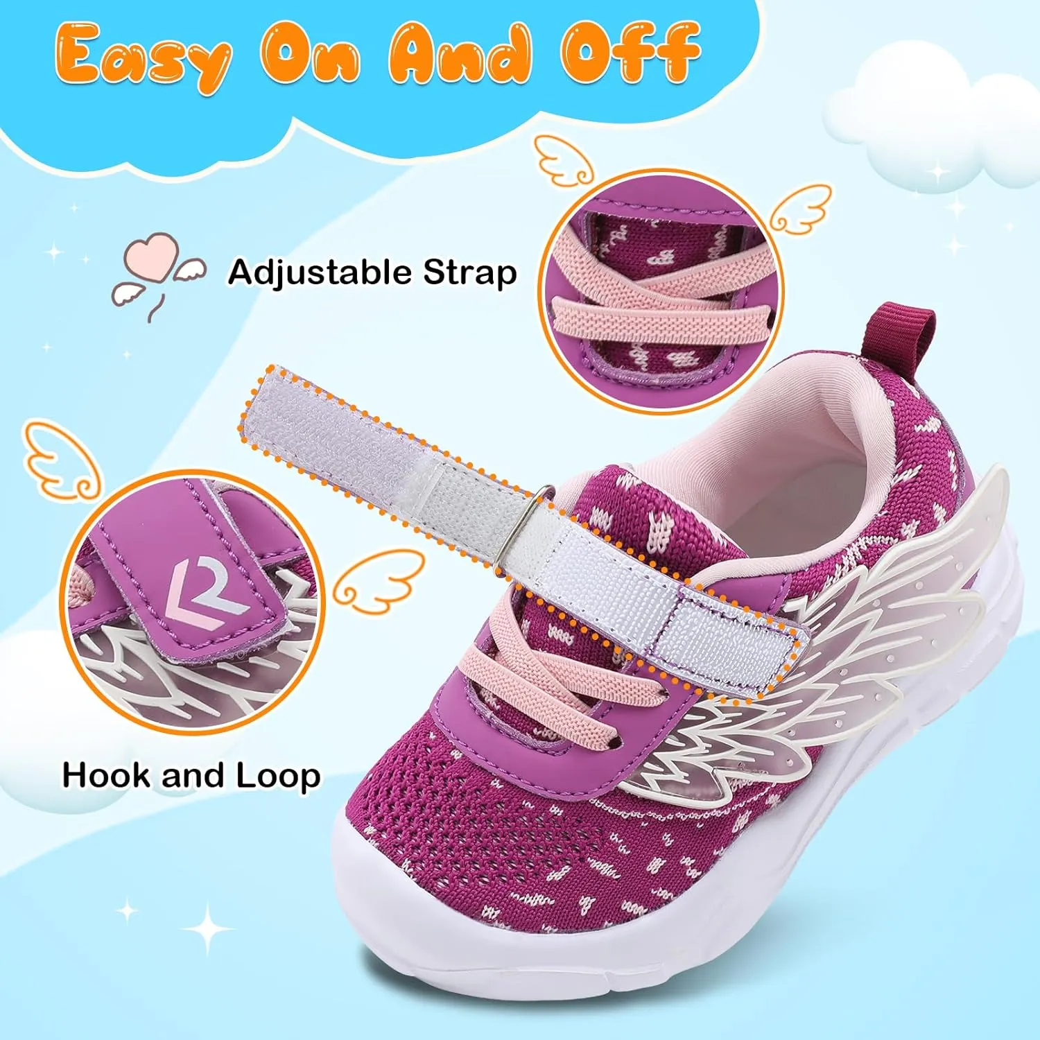 relxfeet Toddler Boys Girls Shoes Wide Toe Box Barefoot Sneakers Fashion Lightweight Breathable Tennis Walking Shoes